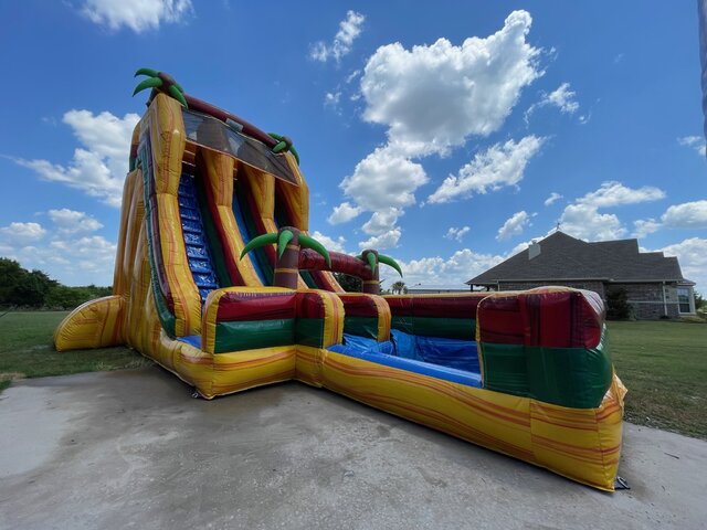 23ft Dual Lane Lava Water Slide