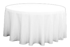 Table Linens White - 5' Round