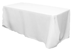 Table Linens White - 6' Rectangle 