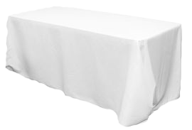 Table Linens White - 8' Rectangle 