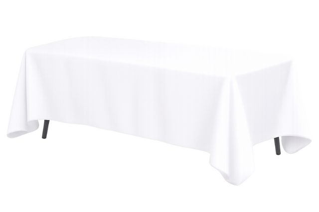 White Rectangle Linen 60