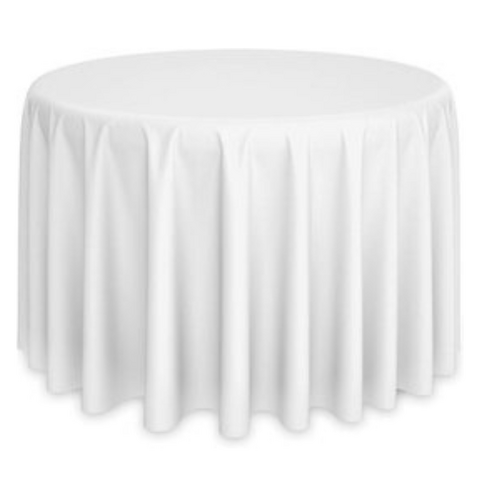 White Round Table Linen 120