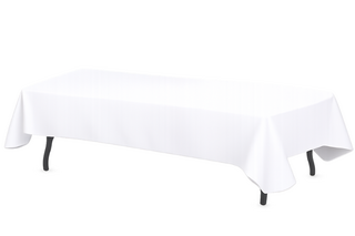 White Rectangle Linen 60
