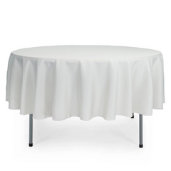 White Round Table Linen 90