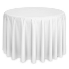 White Round Table Linen 120
