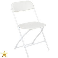 Pristine White Folding Chairs