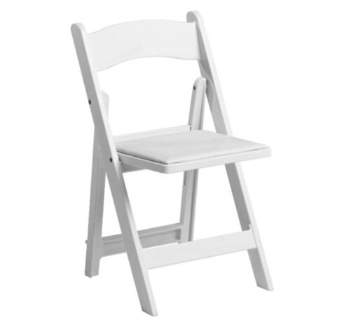 Padded white  chairs 
