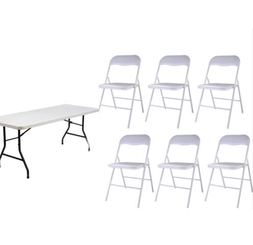 <center><font size= 5 color=blue>1- Adult Table, 6- Adult Chairs Package Deal</font> 