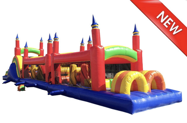 13ft x 60ft Rainbow Obstacle course 