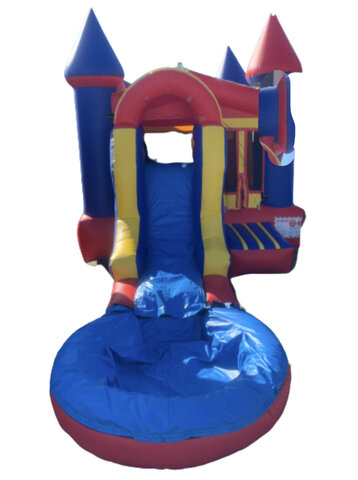 13ft x 23ft Mutli color Front Slide Bounce House & 💦 Pool