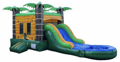 13ft x 28ft 🌴 Tropical oasis🌴 Bounce House W/Pool💦
