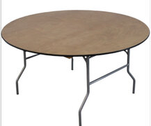72” wood round tables 