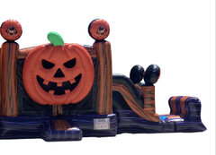 3D Jack-O-Lantern Bounce/SlideL 25ft x W 15ft x H 16ft Large pumpkin display 
