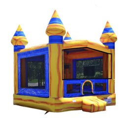 Volcano bounce house 