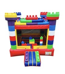 Mega Blocks Bounce HouseL 13ft x W 13ft x H 15ft Basketball hoop Inside 🏀 