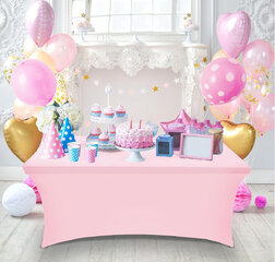  Pink spandex table cover 
