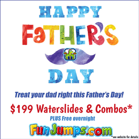 Father's Day discount on slides, free overnight Father's Day discount on slides, free overnight