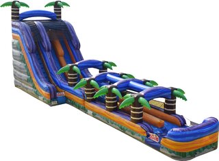 22' Double Lane Cowabunga Waterslide with Slip n Dip