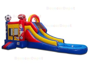 Sports Theme Bouncer Slide Combo With Pool (NEW)