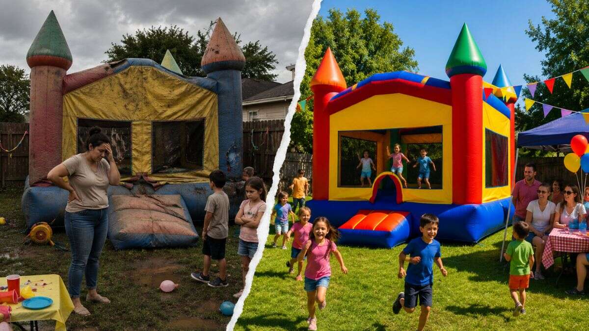 Party contrast: joyful vs. gloomy