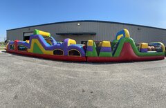 70ft Playland Obstacle Course with Slide