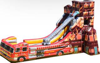 16ft Fire Truck Water Slide 