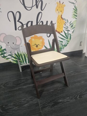 brown resin folding chair