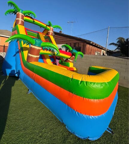 tropical paradise wet/dry waterslide 13 ft wide 22ft long 14ft tall 