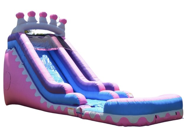 (19ft Water Slide with bottom pool) Princess Tiara  