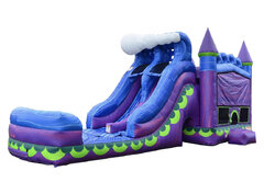 <b><font color=blue><b>Mermaid Tail Dual Lane</font><br><small>(Combo 6 in1 WET Slide)<br> <font color=purple>13 yrs & under</font></b></small>