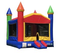 <b><font color=blue><b>Big Rainbow</font><br><small>(15x15 Bounce House)<br> <font color=purple>13 yrs and under</font></b></small>