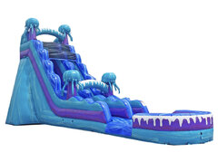 (20ft Water Slide with Pool) Electric Sea