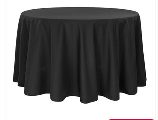 Black Round Linen