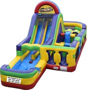 <b><font color=blue><b>Xtreme II Obstacle Course</font><br><small>(Wet/Dry Slide)<br> <font color=purple>5 yrs & up to adults</font></b></small>