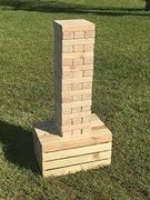<b><font color=blue><b>Jenga</font><br><small>(Giant Size Game)<br> <font color=purple>All Ages</font></b></small>
