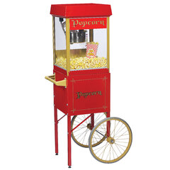 <b><font color=blue><b>Pop Corn Machine Cart</font><br><small>(Supplies Incluided)<br> <font color=purple>Provided supplies for 25 guest, additional supplies available.</font></b></small>
