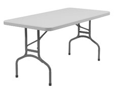 <b><font color=blue><b>Rectangular Table</font><br><small>(6ft Long)<br> <font color=purple>Most popular for gathering</font></b></small>