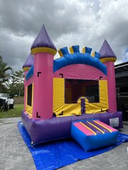 Modular bounce house (pink, yellow, blue)