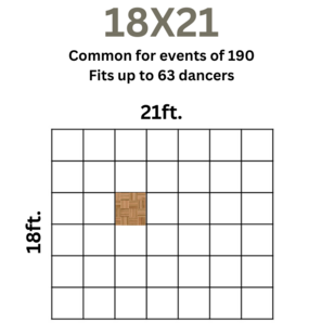 18 x 21 Maple Wood Dance Floor