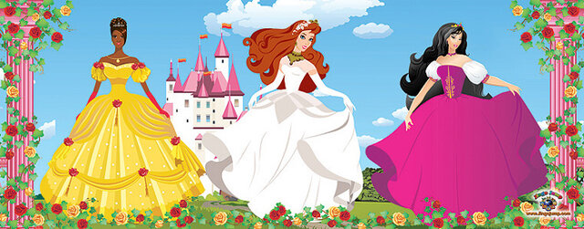 3 Princesses Banner for Modular Bounce House (Banner type 1)