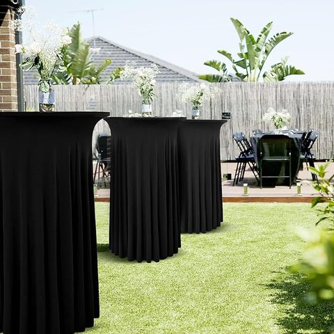 Black Table Cloth for Cocktail table