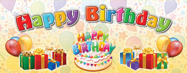 Happy Birthday Banner for Modular Bounce House (banner type 1)