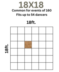 18 x 18 Maple Wood Dance Floor