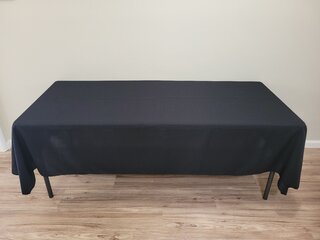 Black Rectangle Table Cloth