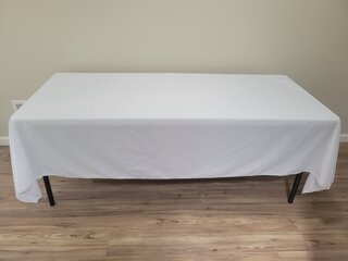 White Rectangle Table Cloth