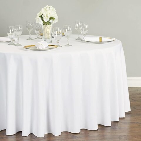 White Round Table Cloth