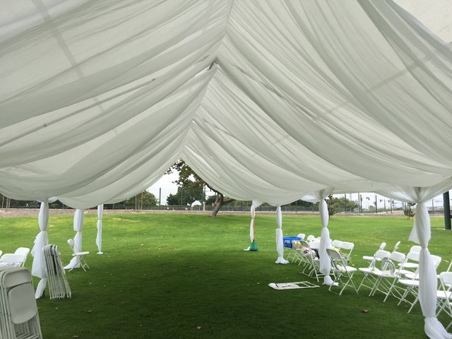 Tent with Drapery 20x30  any color