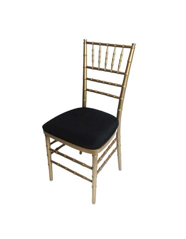 Gold Chiavari Chair chivari with black cushion