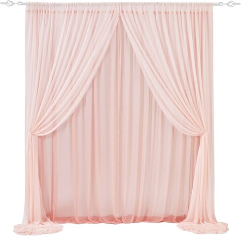 pipe and drape blush pink 375 feet