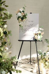 Easel sign with flowers 